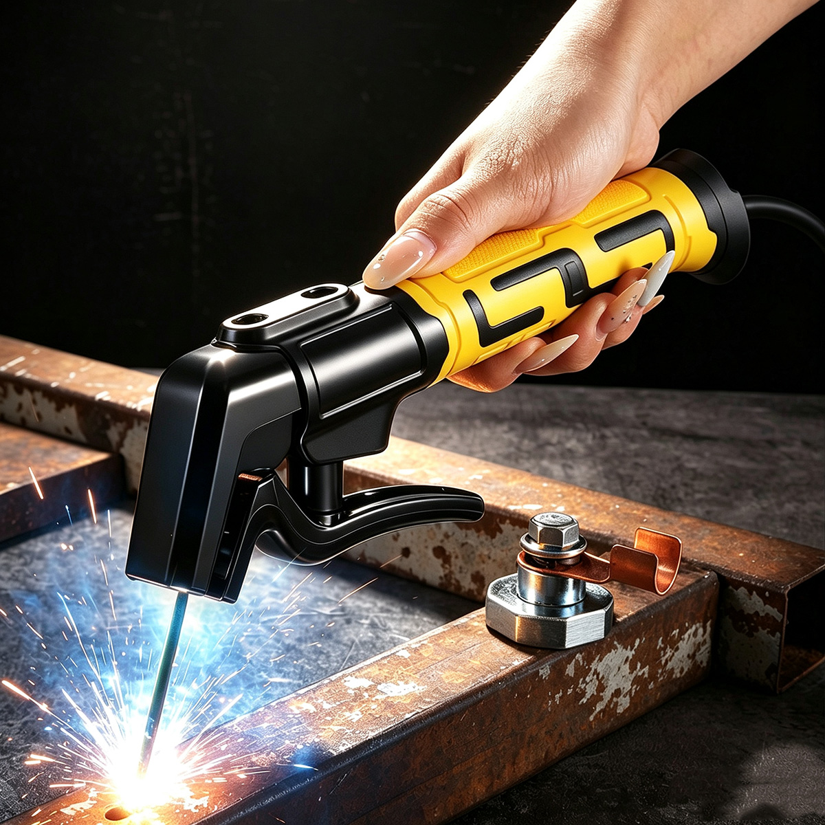 Heavy Equipment Supplies - Portaelectrodos de soldadura de cabeza curvada
