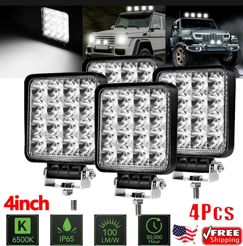 Heavy Equipment Supplies - 4 luces LED de trabajo de
