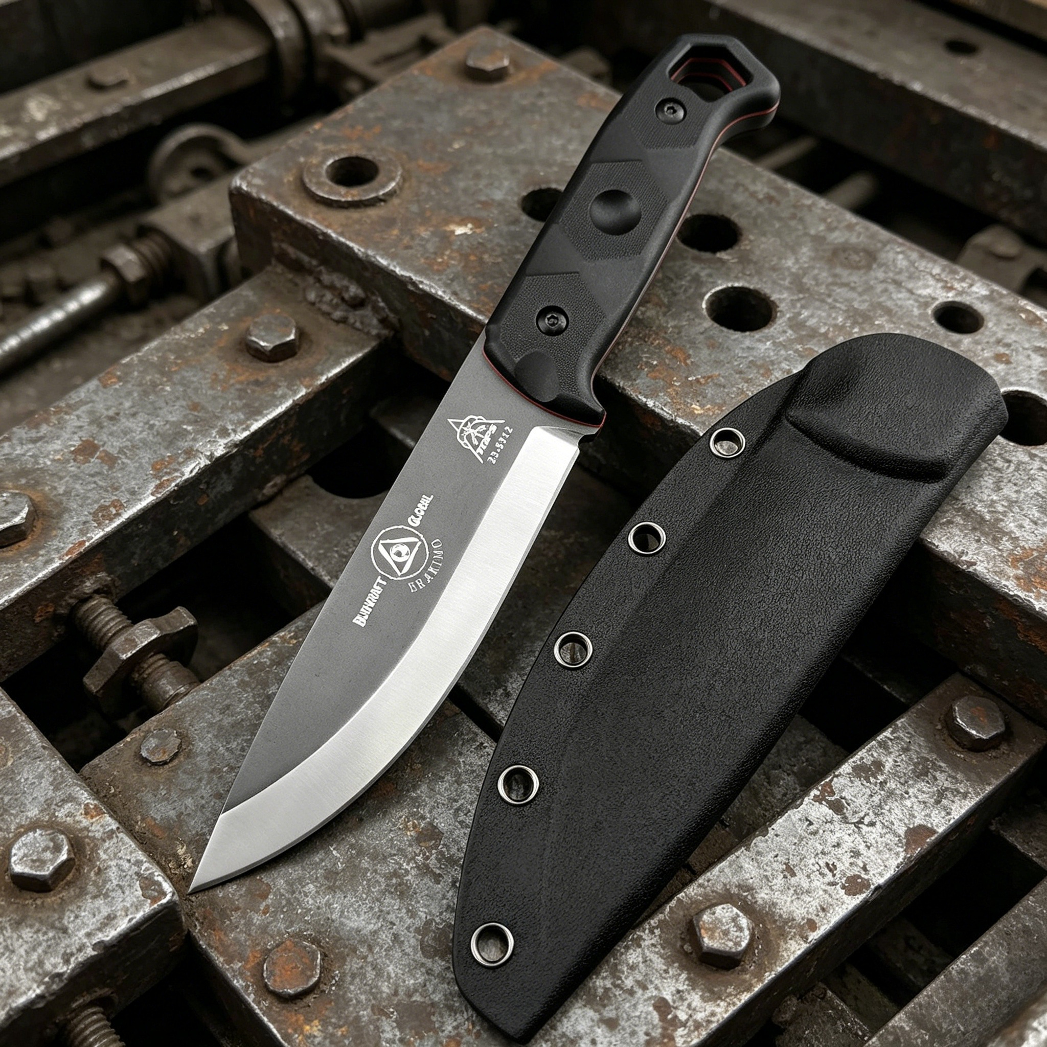 Heavy Equipment Blade - Cuchillo de Hoja Fija para Acampar