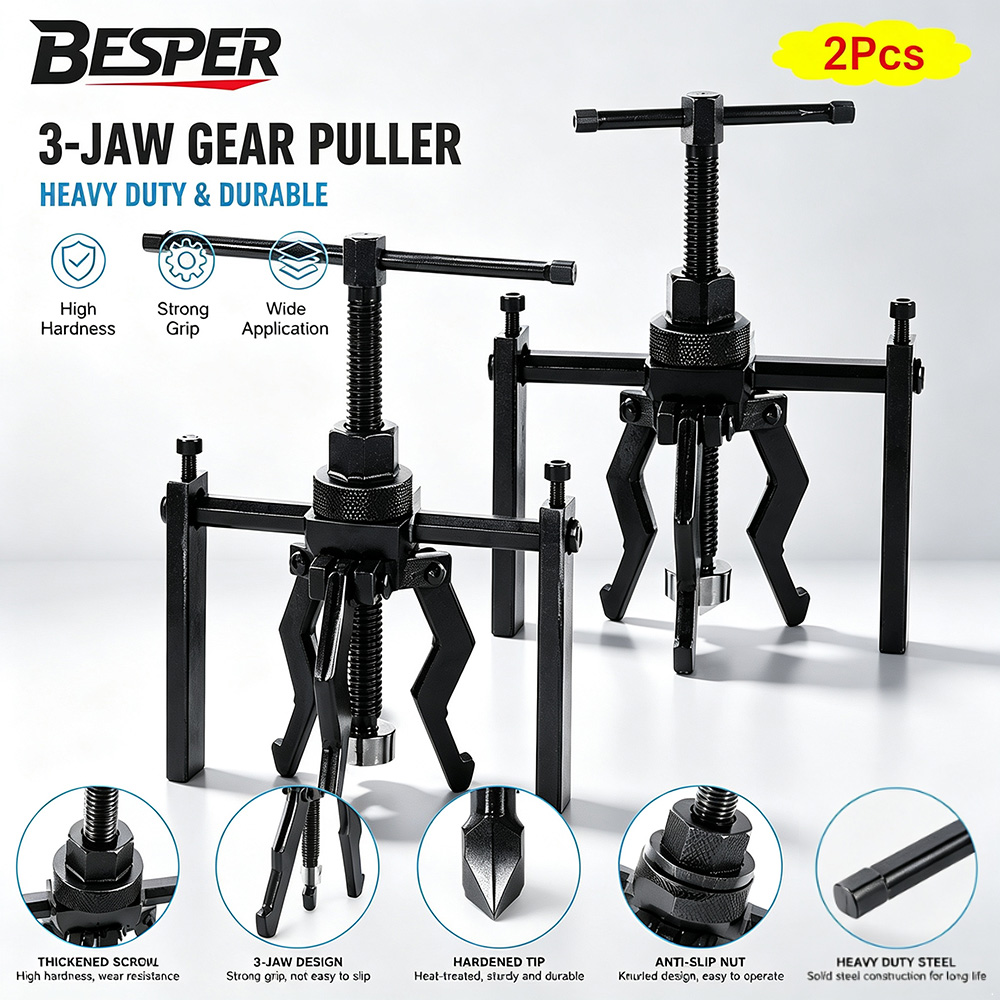 Heavy Equipment Supplies - Extractor de Rodamientos de 3 Mordazas,