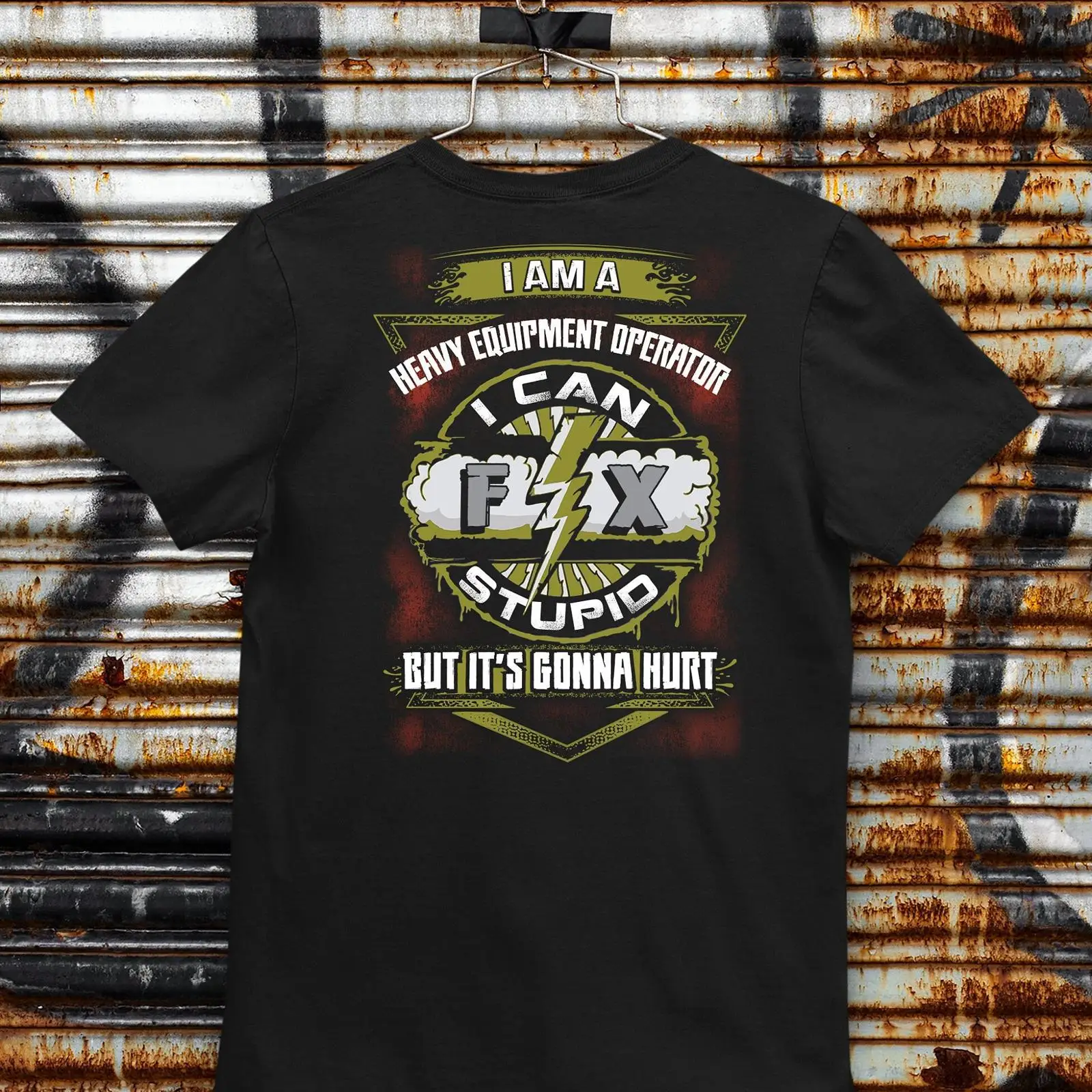 Heavy Equipment Washing - Camiseta Casual con Slogan Divertido y