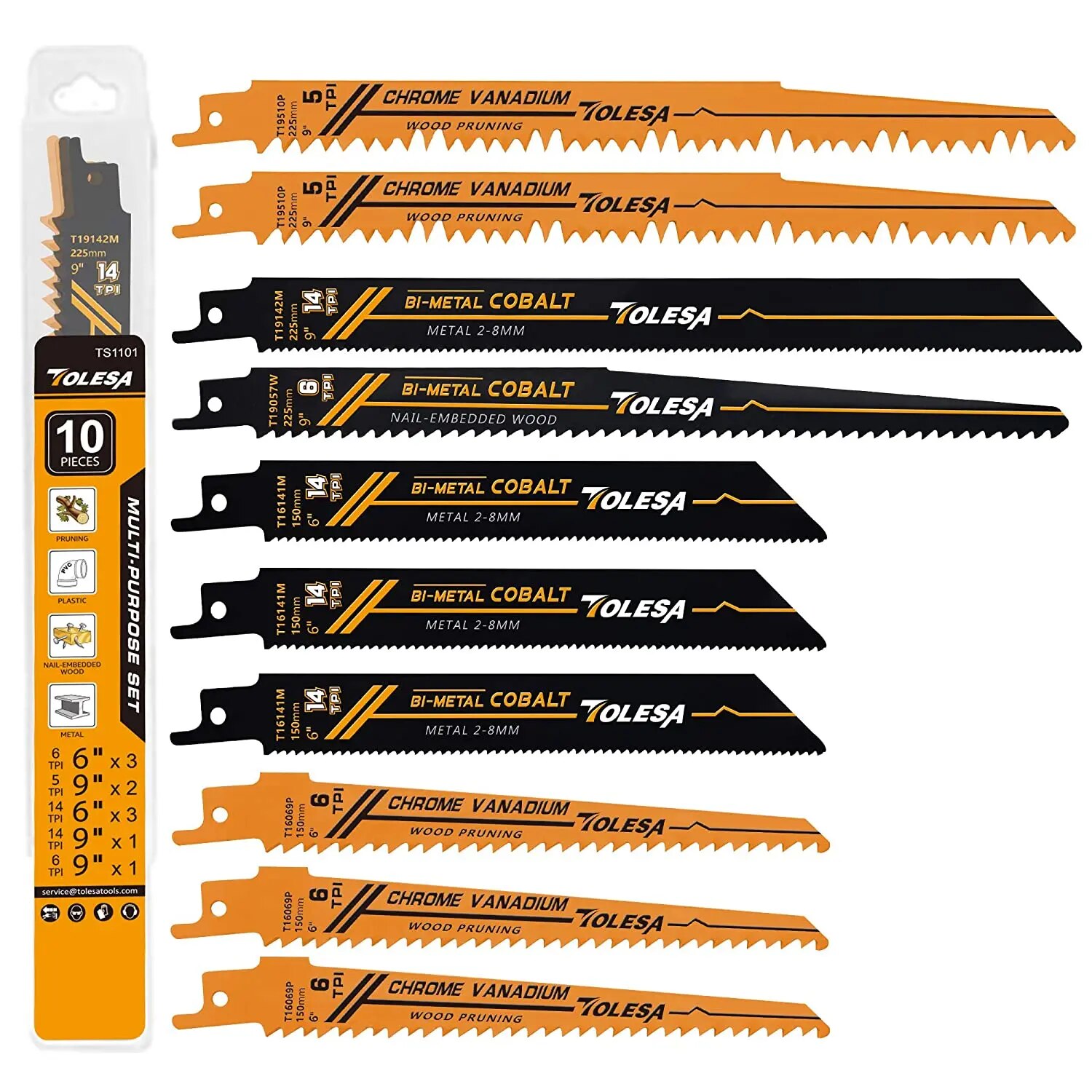 Heavy Equipment Blade - TOLESA 10 hojas de sierra bimetálicas