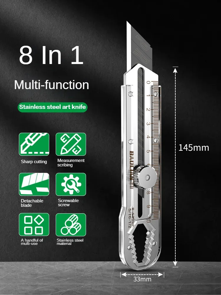 Heavy Equipment Blade - Cuchillo Multiusos 8 en 1, Cortador