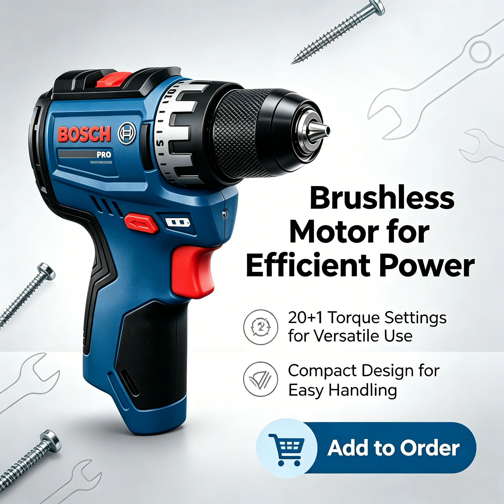 Taladro inalámbrico Bosch Prof - Tools Heavy Equipment reseña y precio