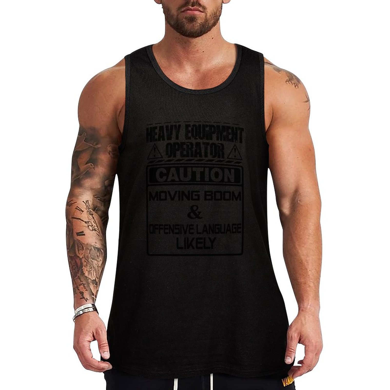 Camiseta sin mangas con estamp - Heavy Equipment Vector reseña y precio