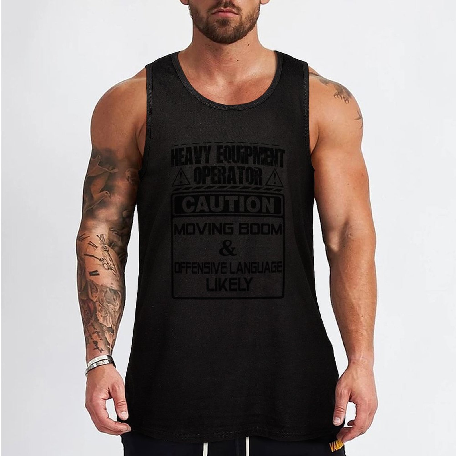 Camiseta sin mangas con estamp - Heavy Equipment Vector reseña y precio