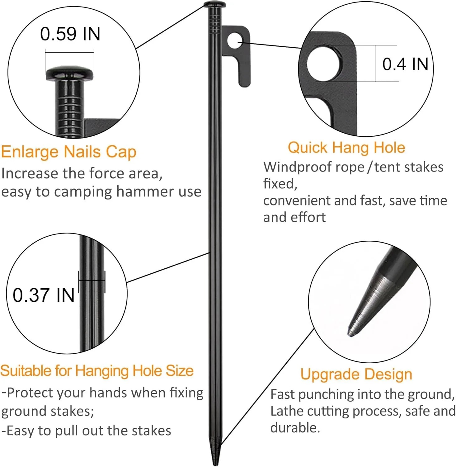 Estacas para Tiendas de Campañ - Heavy Equipment Supplies reseña y precio